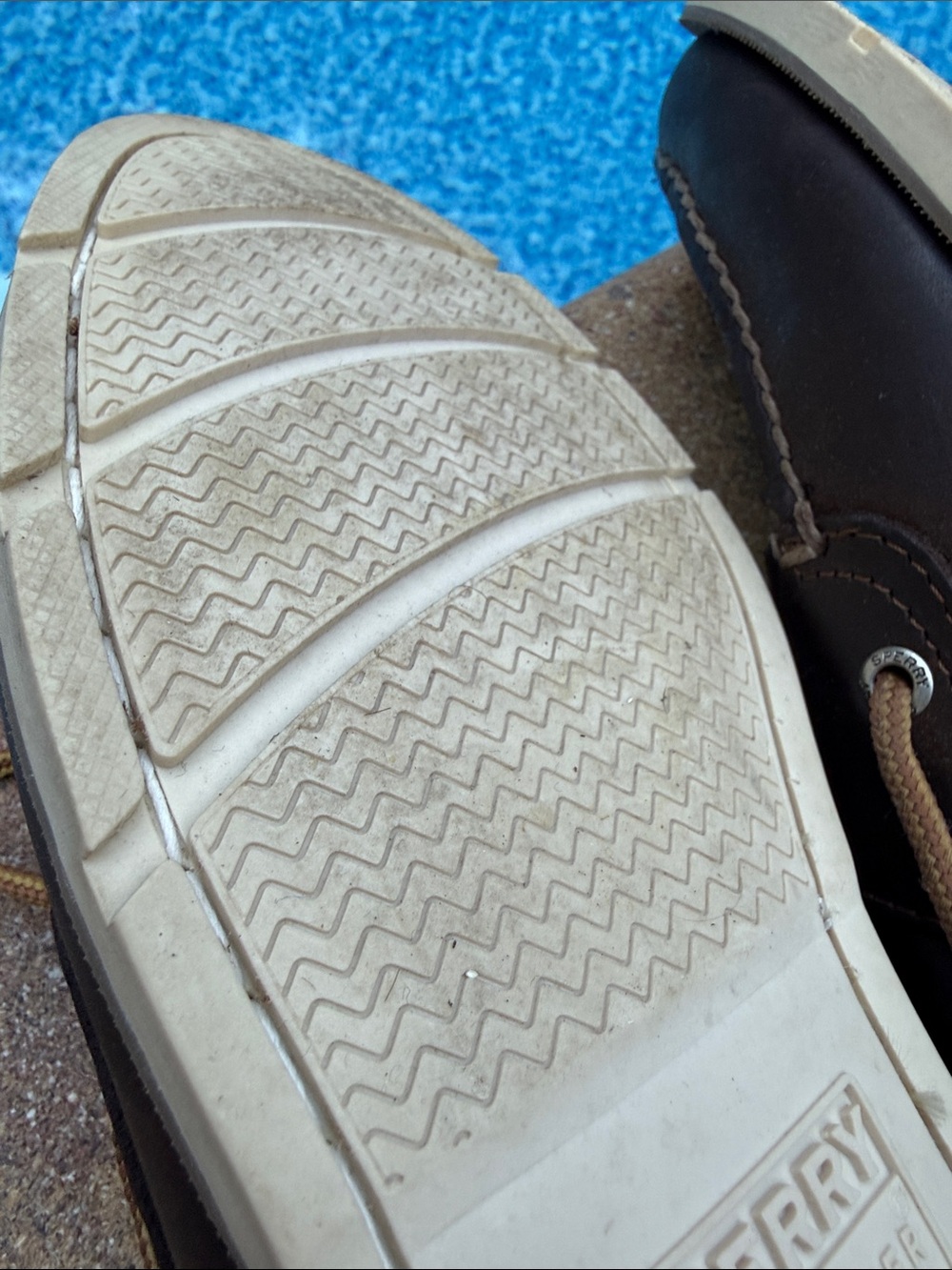 Sperry Dark Brown Leather 2-Eye Boat Shoes with Tan Laces - Picture 6 of 8